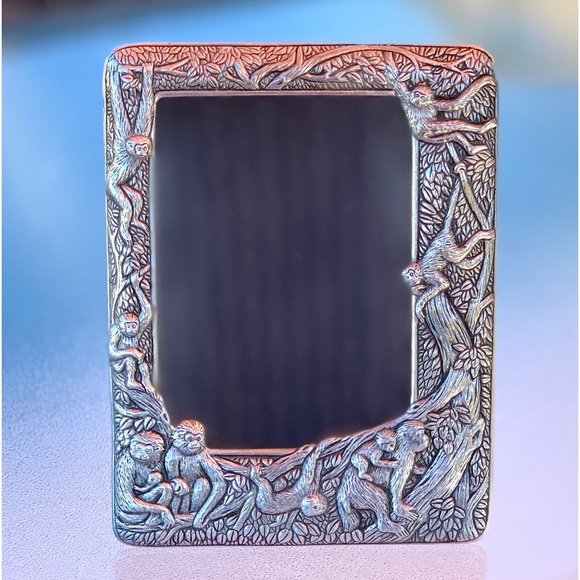 Arthur Court Monkeys Vintage Picture Frame ~ 5"x7" - Picture 1 of 6